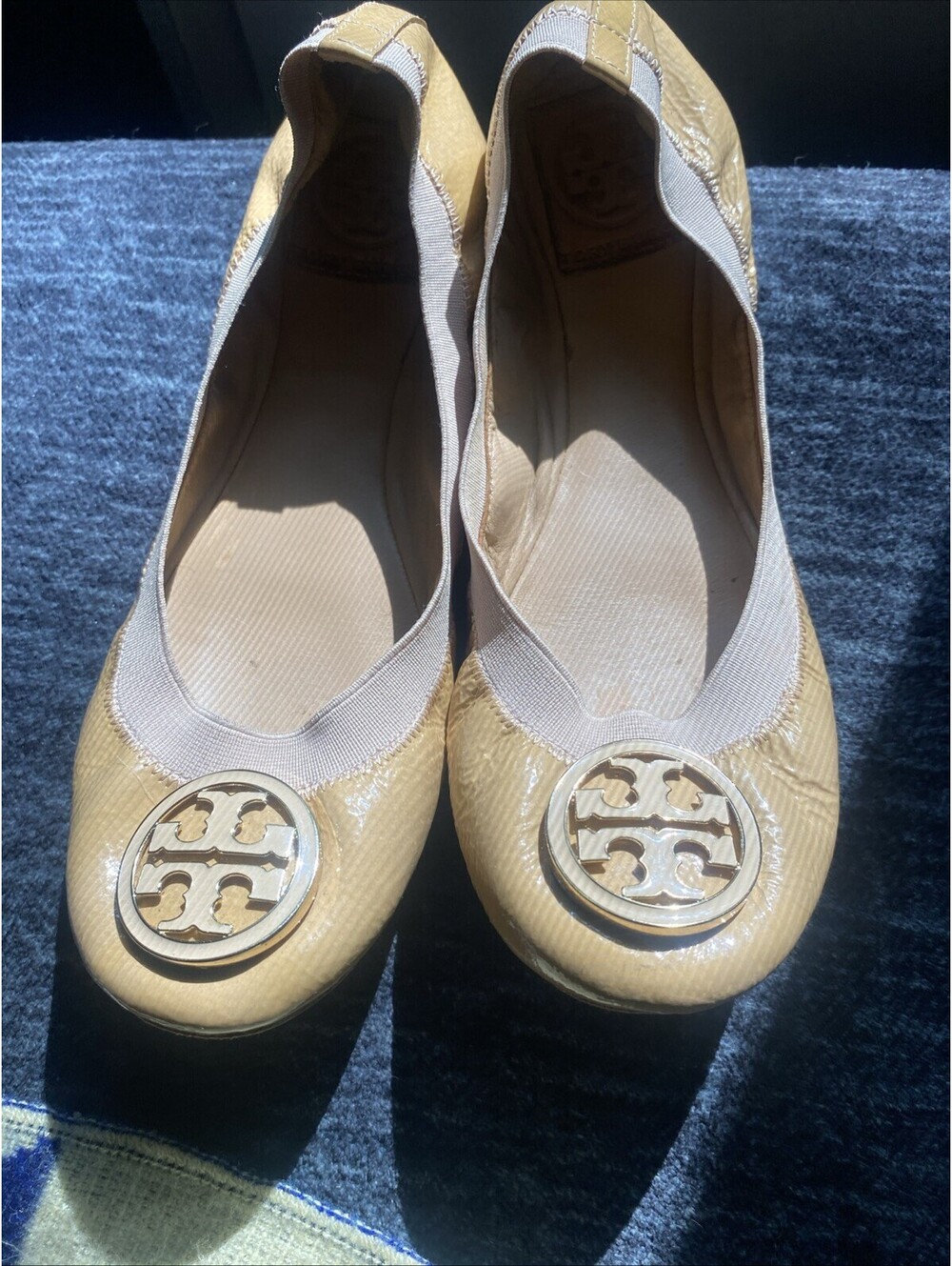 Tory Burch Caroline Ballet Flat - Women size 7.5 M, Nude Beige Tan [COPY]